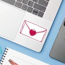 1 件草莓情书乙烯基贴纸 | 美观可爱的文具贴花，适用于日记本、计划本和子弹日记本 | 爱书人礼物 | Cottagecore 草莓贴纸，适用于笔记本电脑、水瓶和剪贴簿 - 彩色 - 查看 5