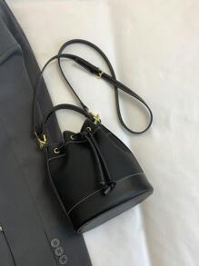 Women's Fashion Versatile Retro Diagonal Mini Bucket Handbag