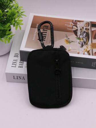 1 pieza Organizador plegable multifunción para exteriores, con espacio para auriculares, llaves, tarjetas, monedas, estilo informal