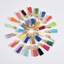 20/50 piezas Colgantes con borlas dorados y plateados, broches, accesorios para pendientes, llaveros, colgantes, borlas para manualidades y joyería DIY