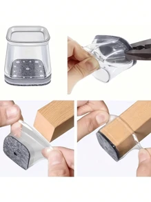 4 件装圆形/方形热销凳子桌椅脚垫脚套硅胶椅腿保护套静音耐磨椅脚