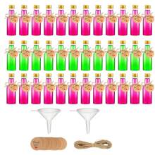 52/10/2/120/500pcs Set Of Small Plastic Wine Bottles With Cap And Funnel Lightweight And Non-Leakage Transparent Bottle With Screw Cap, Can Be Used To Fill A Variety Of Liquids And Fine Solids, Suitable For Putting In The Bag To Take Out Travelling And Etc. - Multicolor - View 10
