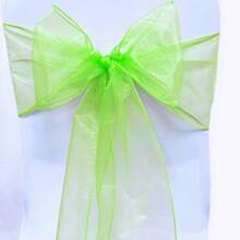 10pcs Voile Chair Back Decorative Ribbons, Organza Bowknot Chair Decorations, Suitable For Christmas, Halloween, Weddings, Parties, Outdoor Events, 18cm Wide, 275cm Long, DIY To Create Butterfly Shapes, Voile Sheer Fabric Chair Back Decorations For Festivals, Graduations, Party Backdrops, Gifts, Packaging