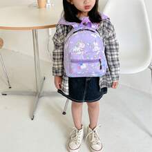 Kids Toddler Girls Boys Backpack Cartoon Dinosaur Lightweight Large Capacity Schoolbag Children Bag Knapsack - Purple - View 2