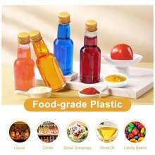52/10/2/120/500pcs Set Of Small Plastic Wine Bottles With Cap And Funnel Lightweight And Non-Leakage Transparent Bottle With Screw Cap, Can Be Used To Fill A Variety Of Liquids And Fine Solids, Suitable For Putting In The Bag To Take Out Travelling And Etc. - Multicolor - View 6