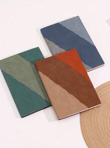 1pc Fashionable Classic Ombre Color Business Notebook, Notepad, Exercise Book