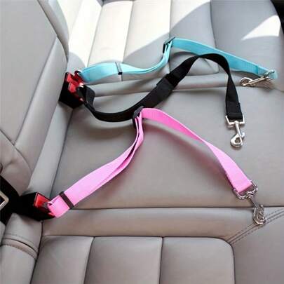 1pc Pet Car Leash, Dog & Cat Adjustable Backseat Tether, Securely Hook Leash To Keep Your Pets In Car Dog Car Seat Car Seat Covers Dog Car Seat Cover Pet Car Seat