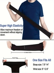 1 Paar Universal Kühlender Armstulpen für Herren und Damen - Nylon-Mischung mit UV-Schutz, Kompressionsarmstulpen, geeignet für Outdoor-Sport, Golf, Radfahren, Angeln, Wandern, Sonnenschutz und Isolation