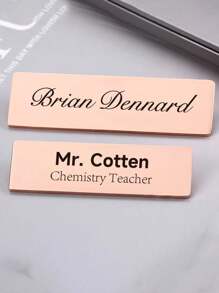 Custom Engraved Name Tag Badge, Personalized Identity Recognition Pin, Business Event Badge With Logo, Custom Teacher Doctor Stylist ID Badge