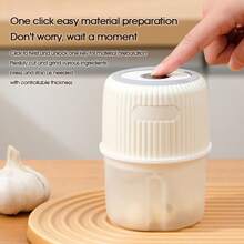 Smart Automatic Garlic Chopper And Grinder - USB Rechargeable Electric Kitchen Crusher For Garlic, Chili, Onion, Spices And More. Perfect For Fresh Ingredient Prep, Food Processing Tool | Portable Appliance | Transparent Container, Garlic Mincer - Multicolor - View 5