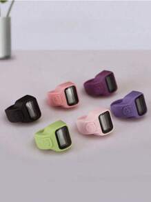 1 pieza Contador electrónico LCD de 5 dígitos con pantalla digital, contador de dedos compacto adecuado para entrenamiento deportivo - Multicolor - Ver 3