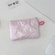 Bow Tie Zipper Coin Purse, Women's Sanitary Pad Storage Bag, Multi-Function Student Portable Storage Pouch - Multicolor - View 9