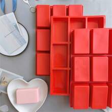 1 件不粘硅胶烘焙模具，9 腔，适用于烤箱和微波炉，耐热，多功能厨房工具，适用于面包、布朗尼、软糖 - 彩色 - 查看 8