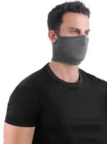 Máscara facial de alta elasticidade para homens, 1 peça, ciclismo ao ar livre, outono, primavera e verão, malha, cachecol esportivo quente, capa de pescoço oco sem costura respirável para todas as estações, máscara facial masculina para ciclismo, corrida, caminhada, esportes, à prova de vento, poeira e proteção solar, máscara tridimensional respirável que absorve o suor, máscaras de esqui