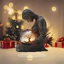 Figurine de déesse de la forêt acrylique 2D transparente et cristal-clair - Décoration de bureau pour anniversaire, remise de diplôme, Noël Accessoire de bureau artistique, style aléatoire