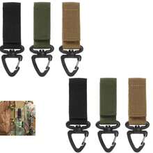 Men's Waist Accessories Outdoor Camping Belt Gear Clip Nylon Key Ring Holder Outdoor Hiking Hook Buckle Utility Hanger Compatible