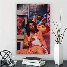 Framed J Cole Poster Music Album Cover Posters For Room Aesthetic - Canvas Poster, Music Wall Art Decor, Room Decoration, Modern Art Canvas Printing, Ideal Gift For Bedroom, Living Room, Office, Corridor - Framed - View 1
