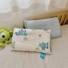 Disney 1pc Cartoon Design Pillow Cover With Pillow Insert, A. Knitted Cool-Feel Fabric, B. 3D Bubble Dot Design, Soft, Skin-Friendly, Comfortable, Suitable For Napping, Bedroom, Hotel, Sofa Decor, All Seasons