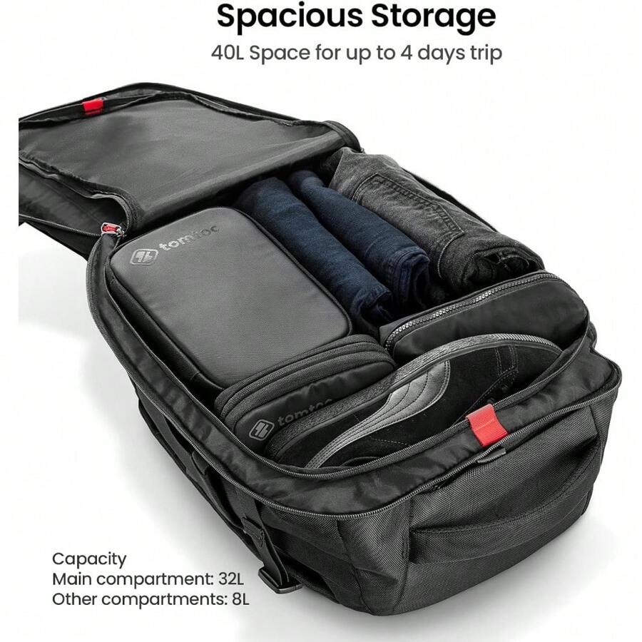 Travel Backpack 40L, TSA Friendly Flight Approved CarryOn Luggage Hand