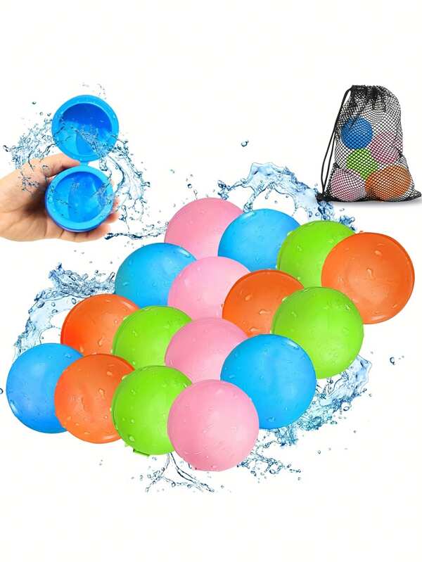 6/12 Stück Wiederverwendbare Wasserbälle, latexfreie weiche Silikonsplash-Bälle, nicht-magnetische Wasserbälle, schnell befüllbare Wasserbomben, geeignet für Outdoor-Spiele im Sommer, Pool-Partys, Unterhaltung im Hinterhof Wasserspielzeug