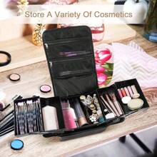 Extra Large Vanity Case Beauty Box Makeup Bag Jewelry Cosmetic Nail Storage Gift - Black - View 4