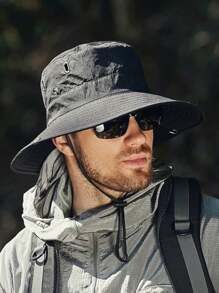 1 件休闲折叠太阳帽，夏季旅行钓鱼徒步渔夫帽，男女通用防紫外线，适合夏季 - 彩色 - 查看 3