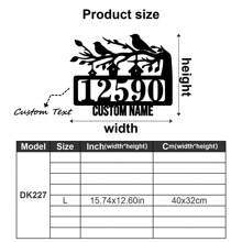 1 件定制生命树和鸟设计金属门牌 - 个性化地址标志、门牌号、户外地址标志、街道名称、姓氏、墙壁艺术 - 搬家礼物 - 装饰品、家居装饰、墙壁装饰、房间装饰、客厅装饰、卧室装饰、浴室装饰、厨房装饰、女朋友、爸爸、妈妈、家人、朋友、儿子、女儿、学校学生、餐厅、浴室、客厅、卧室、办公室、茶室、学校、家庭、家庭卧室翻新生日毕业、家庭翻新、温馨氛围、家居生活、定制标志和牌匾