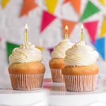 6/8pcs Numeric Birthday Candles, Baking Birthday Number Candles For Cake, Party, Romantic Atmosphere Gifts Graduation - Multicolor - View 5