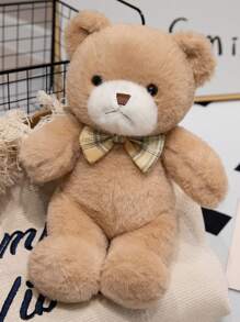 11.81 英寸可爱蝴蝶结泰迪熊毛绒玩具，柔软的泰迪熊填充动物 - 完美的情人节和圣诞节礼物，柔软可爱的儿童伴侣，理想的家居装饰 - 彩色 - 查看 11