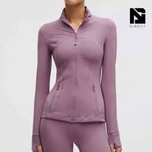 Lululemon Define Jacket Nulu Women's Lightweight, Full Zip Running Track Jacket-For Yoga Gym Running-Sweat-Wicking-Yoga-All Seasons Sport-Spring/Summer-Autumn/Winter-Mother's Day Gifts-Father's Day Gift - Lavender Lux - 查看 1