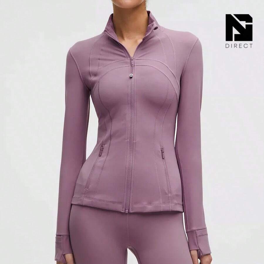 Lululemon Define Jacket Nulu Women's Lightweight, Full Zip Running Track Jacket-For Yoga Gym Running-Sweat-Wicking-Yoga-All Seasons Sport-Spring/Summer-Autumn/Winter-Mother's Day Gifts-Father's Day Gift - Lavender Lux - 查看 1
