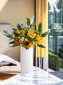 2pcs/1pc Striped Plastic Vase,Unbreakable Vase,Modern Decorative Flower Arrangement Crafts,Simple Desktop Vase,Dried Flower Vase,Can Be Used For Living Room,Bedroom Flower Arrangement Decoration,Wedding Party Table Decoration,Home Crafts,Simple And Beautiful - Multicolor - View 7