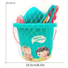 18pcs Teenage Beach Toy Set - Colorful Sand Play Essentials, Includes Bucket, Shovel And Sandcastle Building Kit - Perfect For Enjoying Summer Fun At The Beach Or Backyard, Beach Accessories - Multicolor - View 6