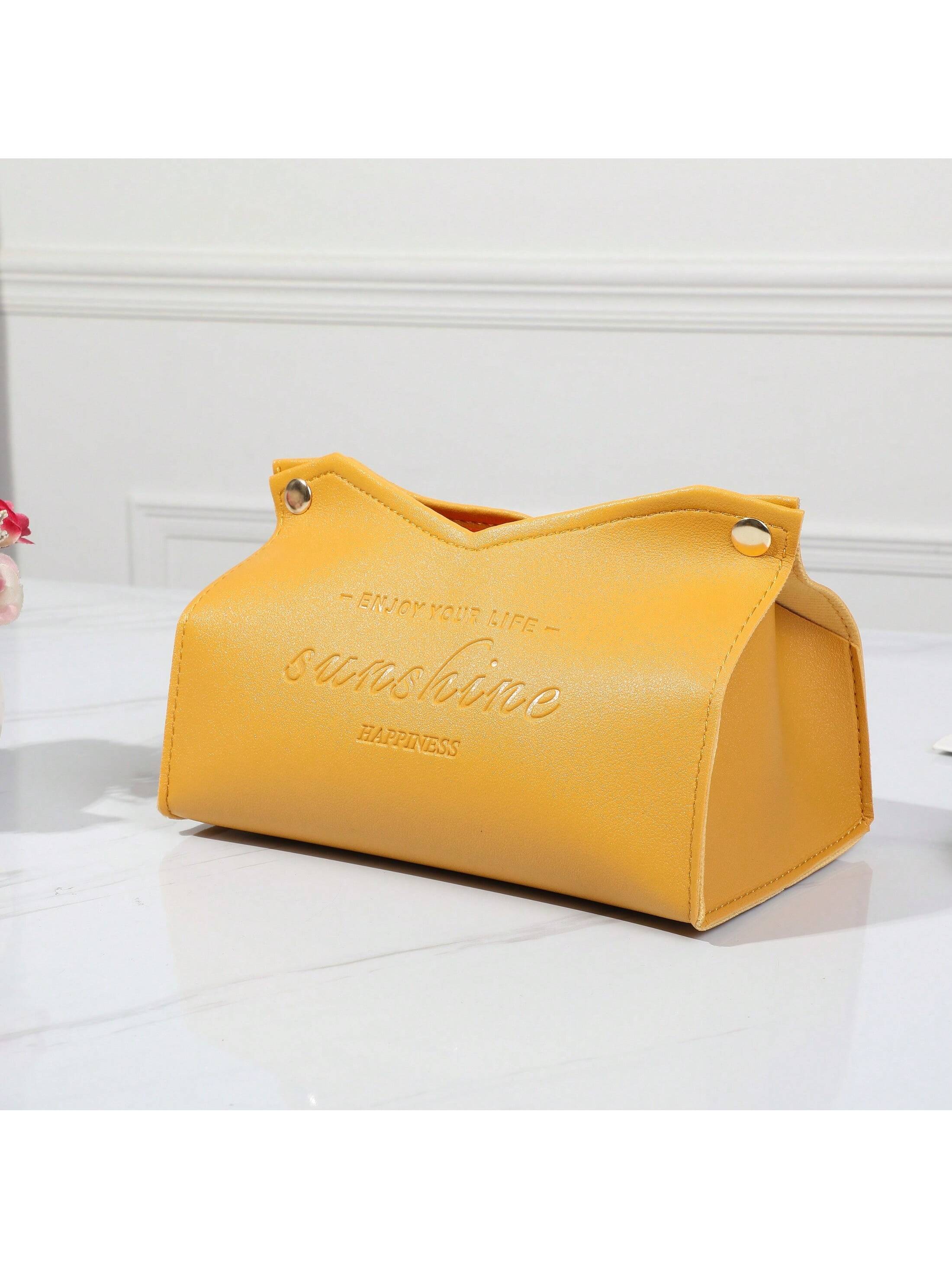 1 علبة مناديل من الجلد ومقاومة للماء كإكسسوار للمط...