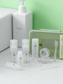 Travel Refillable Bottle Set Spray Lotion Shampoo Shower Gel Tube Bottling Cosmetic Empty Liquid Container Portable Tool Refill - Clear - View 2