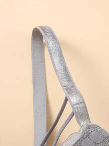 3pcs Plus Size Lace Bras, Comfortable Underwire Lift Bras For Women