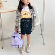 Kids Toddler Girls Boys Backpack Cartoon Dinosaur Lightweight Large Capacity Schoolbag Children Bag Knapsack - Purple - View 4