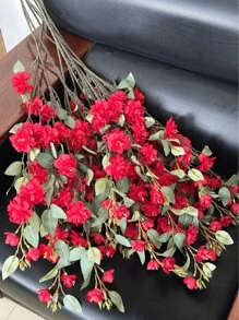 1/2 束人造玫瑰花束，88 厘米假花可弯曲且不会褪色 - 适用于婚礼装饰、情人节装饰、生日装饰、周年纪念装饰、家居装饰、桌面装饰、卧室和浴室房间装饰、书桌装饰、房间装饰用品、秋季装饰、秋秋装饰、桌面装饰、花盆装饰 - 紅色 - 查看 6