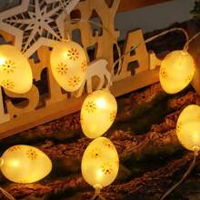 1 件复活节彩蛋灯串，节日创意派对装饰灯，趣味夜灯，适合复活节装饰，室内外装饰 - 彩色 - 查看 3