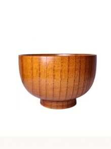 1pc/2pcs Natural Jujube Wood Bowl Set, Household Rice Bowl, Soup Bowl, Vintage Japanese Style Eating Noodle Bowl - Multicolor - View 9