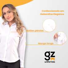Women's Long Sleeve Shirt, Sky Blue, Secretary's Shirt - Màu xanh lam - Xem 4