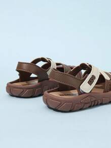 1 par de sandálias infantis unissex da moda, fecho de , adequadas para esportes, atividades ao ar livre, festa, casamento