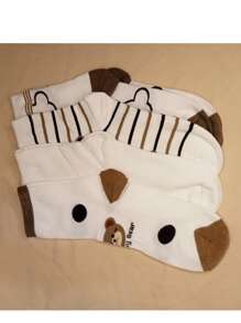 Women's Socks With Bear Design, Mid-High, 35-40 - 彩色 - 查看 5