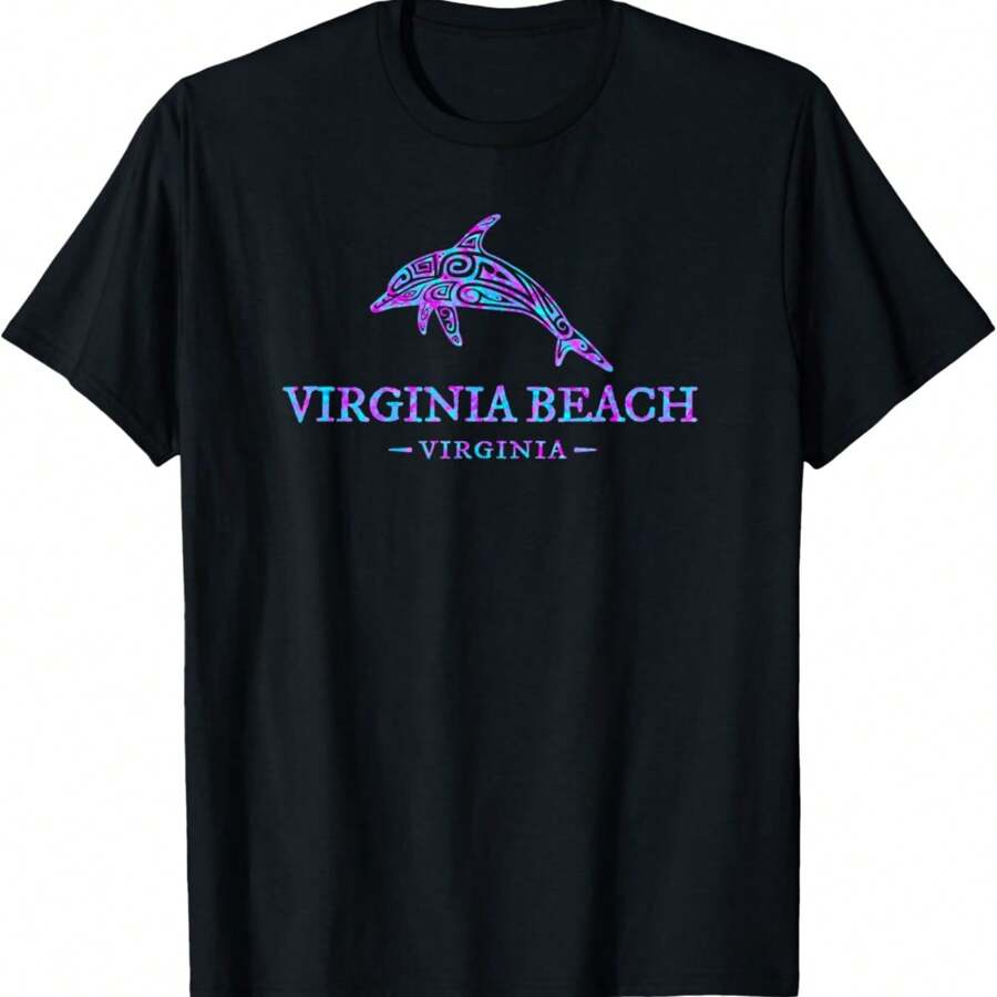 Vintage Retro Summer Time Beach Dolphin T-Shirt