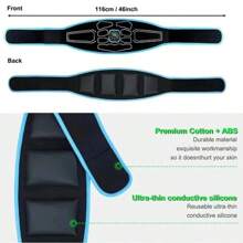 EMS Abdominal Toning Belt Electric Muscle Stimulation Muscle Toner Portable Fitness Massager Waist Trainer Body Slimming Shaping - One Set - View 4