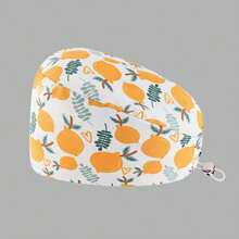1 pieza Visera de sol de mujer de poliéster con estampado de frutas, flores y animales, ajustable, adecuada para médicos, enfermeras, amas de casa y talla grande, práctica para ser antibacteriana y antipolvo, apta para todo el año