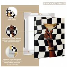 1 件，帆布挂画，带框装饰画，海报，墙面艺术，复古马提尼酒，酒吧推车艺术，酷炫公寓墙面艺术，鸡尾酒墙面艺术，复古客厅墙面装饰，折衷主义，宿舍装饰，时尚装饰画 - 彩色 - 查看 4