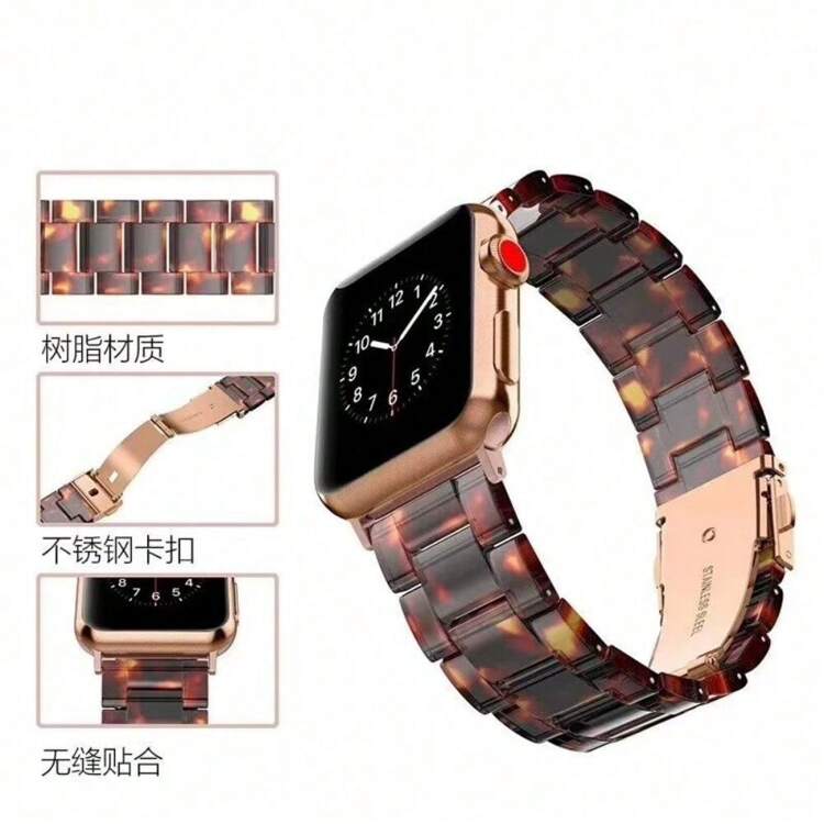 糖果色树脂表带适用于 46mm 41mm 45mm 38mm 42mm 44mm 40mm 马卡龙替换腕带智能手表带适用于 Series Ultra 10 9 8 7 6 5 4 3 2 1 表带配件 - 多色 - 查看 10