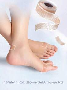 1 Roll 5M Self-Adhesive Anti-Friction Tape, Breathable Waterproof, Can Be Cut & Attached, Suitable For Fingers, Toes, Heels, High Heels, Sandals, Essential For Travel - Skin Color - View 3