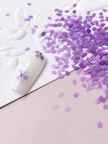 1 Bag Of Cherry Blossom Sequins DIY Nail Art Decorations, Suitable For Spring Nails Charms Nails Supplies Nail Art